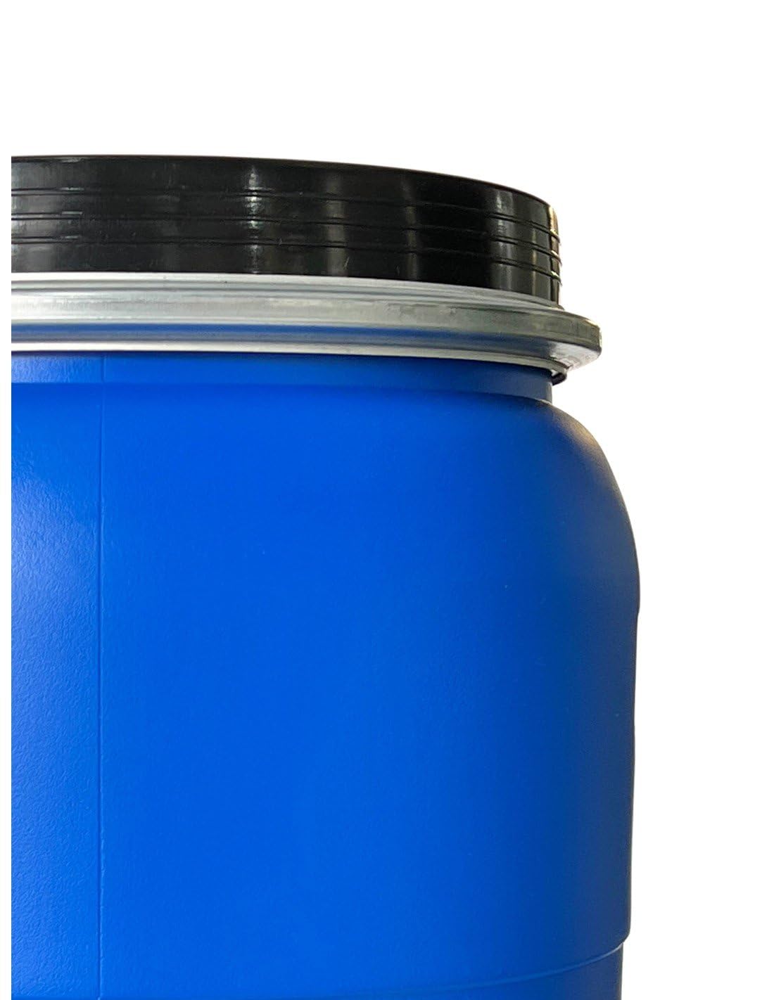 JARDIN202 - Bidón de plástico con boca ancha de 30L AZUL | X2 UNDS | hermetico cierre ballesta| Alimentario