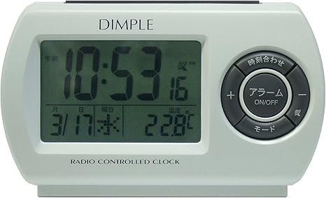 Amazon Co Jp Dimple ディンプル カレンダー表示 温度表示 デジタル電波目覚し時計 Dra362ww ホーム キッチン
