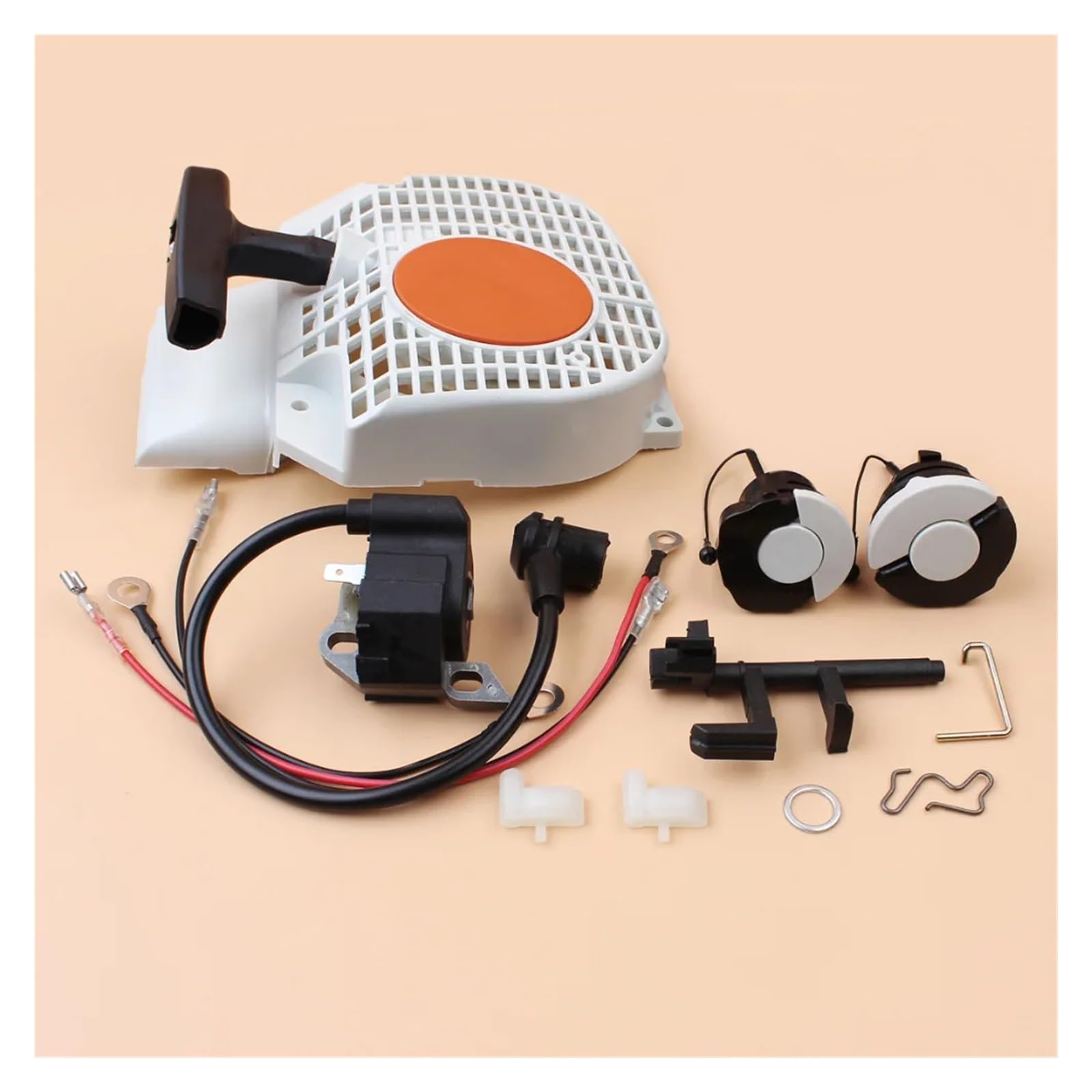 Bobina De Encendido Bobinas Encendido Conductor Aire Arrancador Retroceso Bobina Encendido Kit Tapa Aceite Combustible para MS250 MS230 MS210 MS 250 230 210 Piezas Motosierra