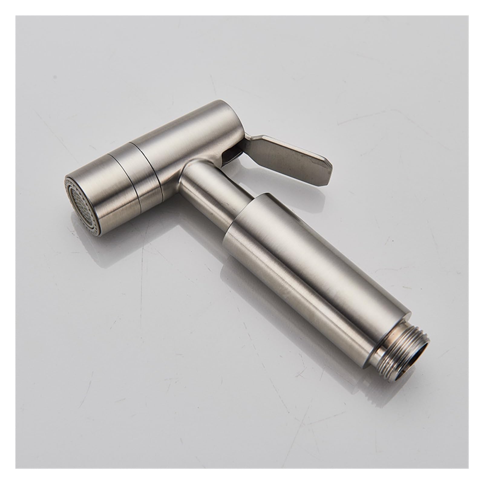 Grifo de bidé manual de acero inoxidable con acabado níquel cepillado de alta gama