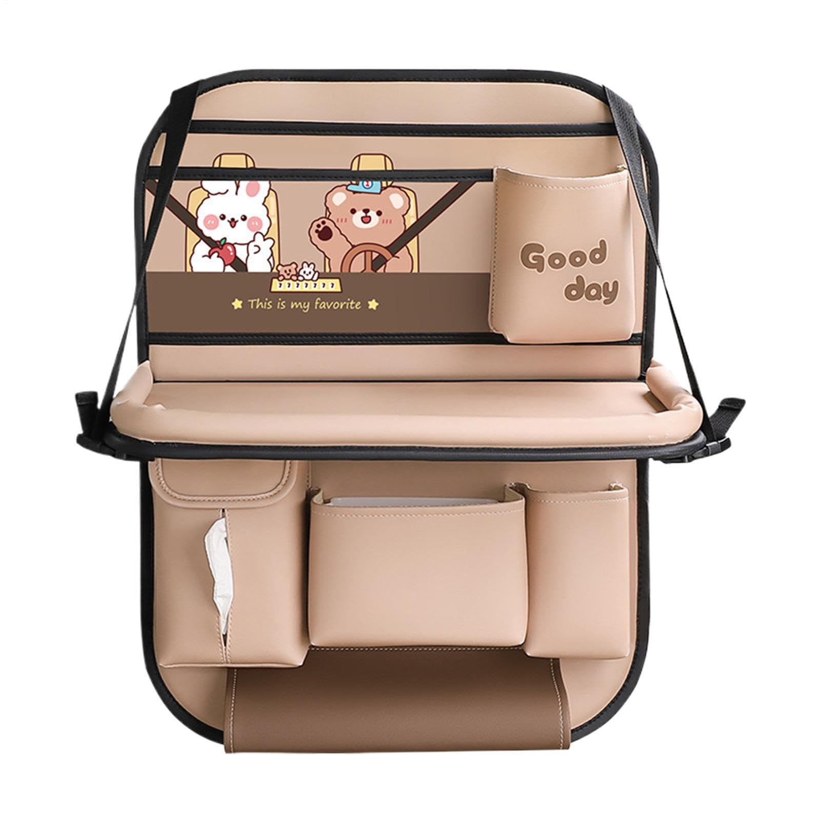Organizer per Schienale Auto Portaoggetti Pieghevole Impermeabile | Organizer Porta Auto per Bagagliaio Viaggio Campeggio SUV Passeggero Tazze Snack Cibo Laptop