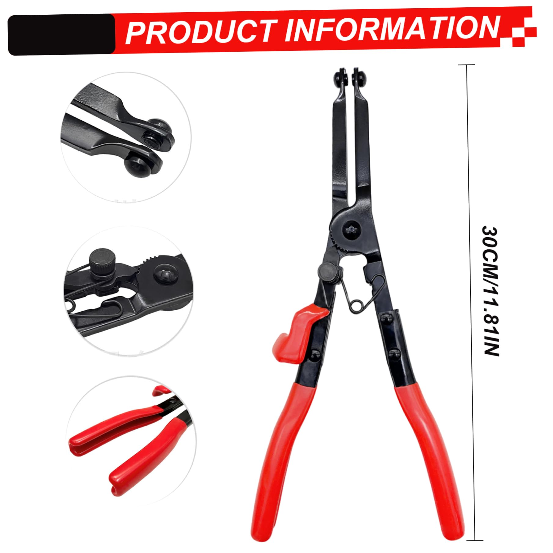 Exhaust Pipe Clamp Pliers 12 Inch High Carbon Steel Exhaust Removal Pliers Replacement & Professional for Car Repair