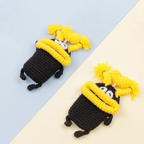 Miniatura 7 de YGMONER Funda universal para llavero con control remoto, funda protectora para llave de coche Little Monster de boca grande, bolsa de ganchillo