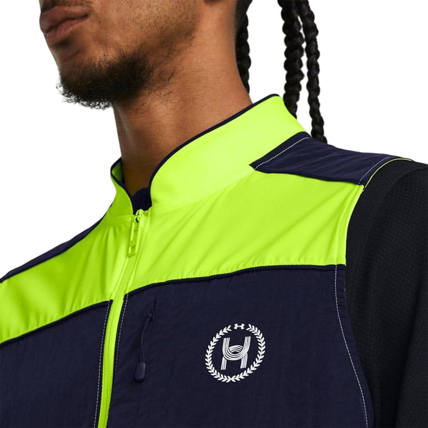 Under Armour Herren Run Everywhere Vest Laufbekleidung Laufweste High Vis Yellow 731/Midnight Navy 410/White 100 - Neongelb S