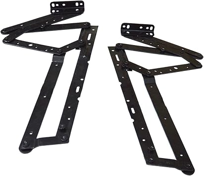2Pcs Sofa Footrest Hinge Mechanism, Adjustable Angle Steel Hinges for Recliner, Couch, Storage Box Lid, Folding Furniture