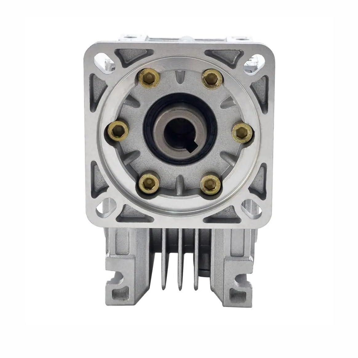 Reductor de velocidad de tornillo sin fin NMRV040 compacto, brida de 80 x 80 mm, diámetro de entrada de 14 mm y diámetro de salida de 19 mm Caja de engranajes metálica