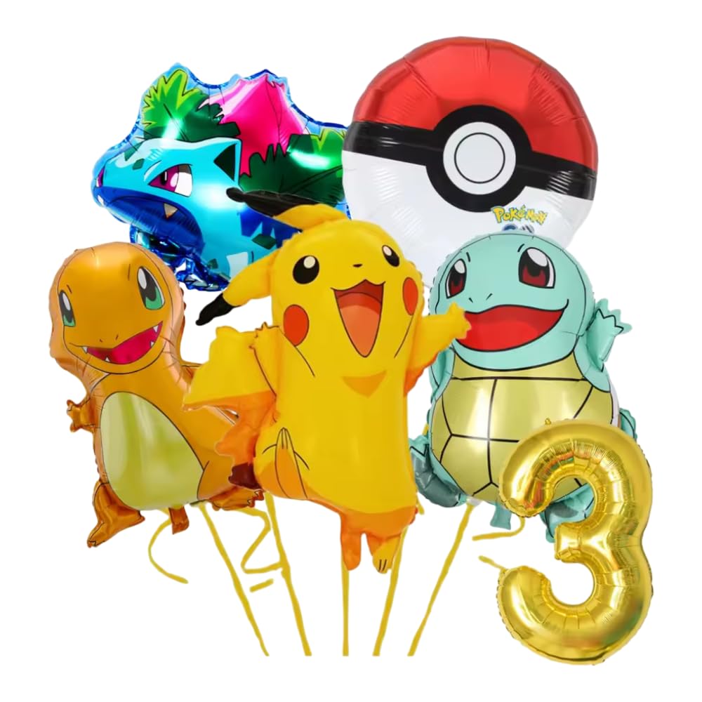 Pokémon Number/Numerical Balloons | Mix 1 | Three