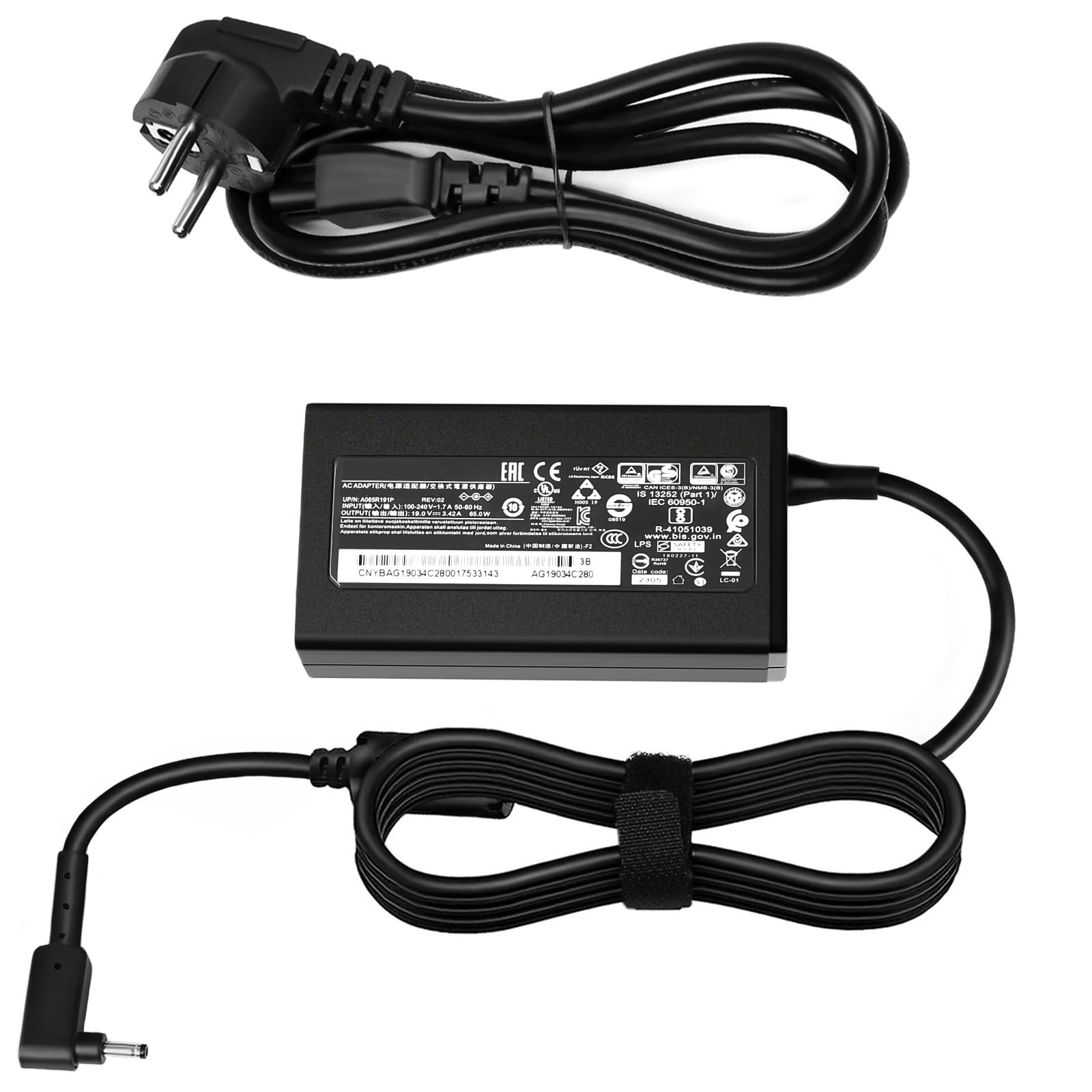 Chargeur 65W Pour Acer Aspire 5 - Adaptateur 19V 3.42A Connecteur 3.0x1.1mm