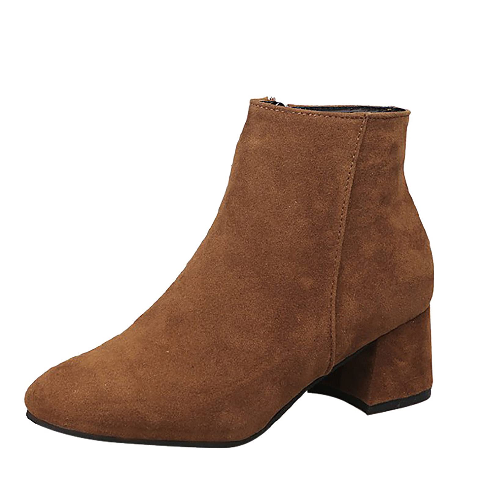 Damen Stiefeletten Mit Absatz - Elegante Schnürstiefel Für Winter