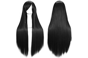 Anime Lady Tamayo Cosplay Long Black Wig