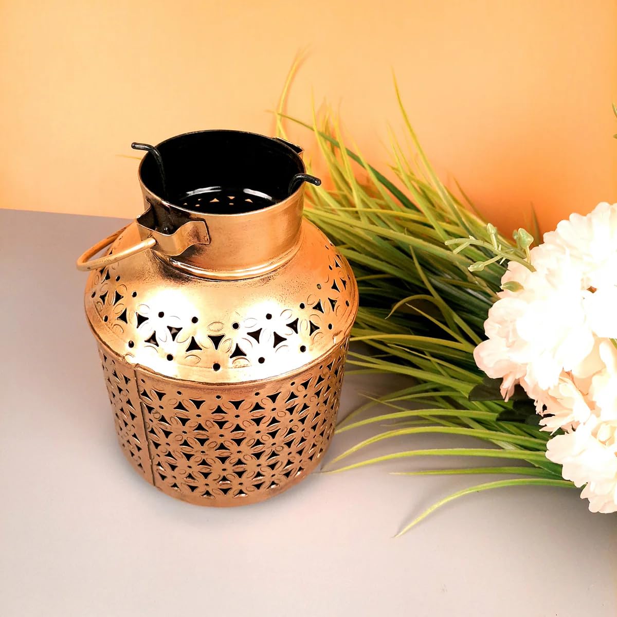 Soporte de pared para velas de té, diseño Handi, metal, para el hogar, mesa, sala de estar, comedor, decoración de dormitorio, decoración de festivales y regalos, 11 pulgadas