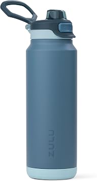ZULU Powerfill Pro 32oz Stainless Steel Sip or Chug Water Bottle, High Tide