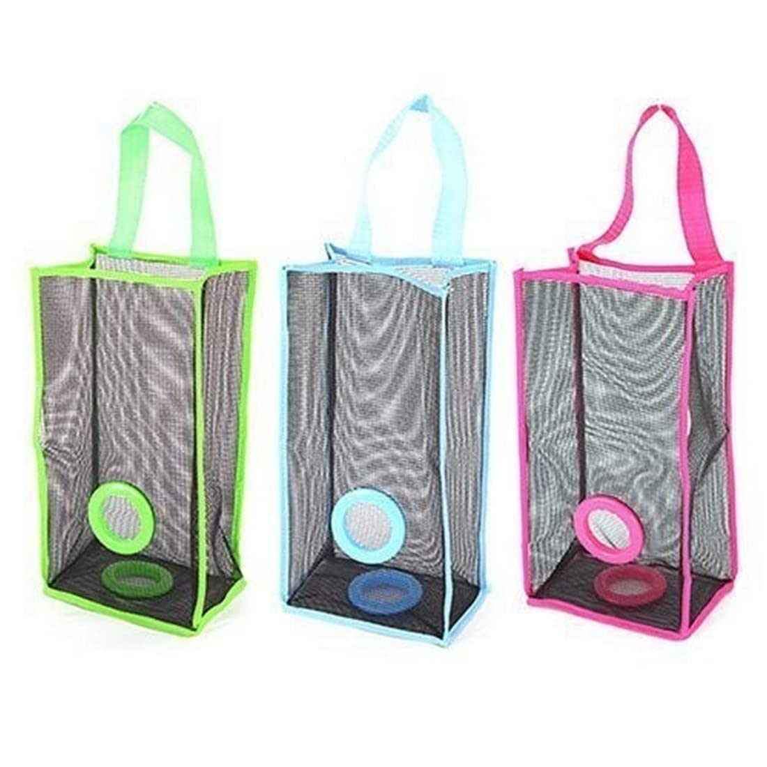 Plastic Bag Holder Trash Bags Storage Dispenser Organizer for Home Kitchen Mesh Hanging Storage Dispensers Recycling Garbage Folding Hanging Storage...-picture-27