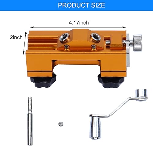 Miniatura 6 de MOCW Kit de afilado de motosierra portátil 2023, afilador de motosierra con 5 rebabas de molienda, herramienta de afilador de sierra de cadena