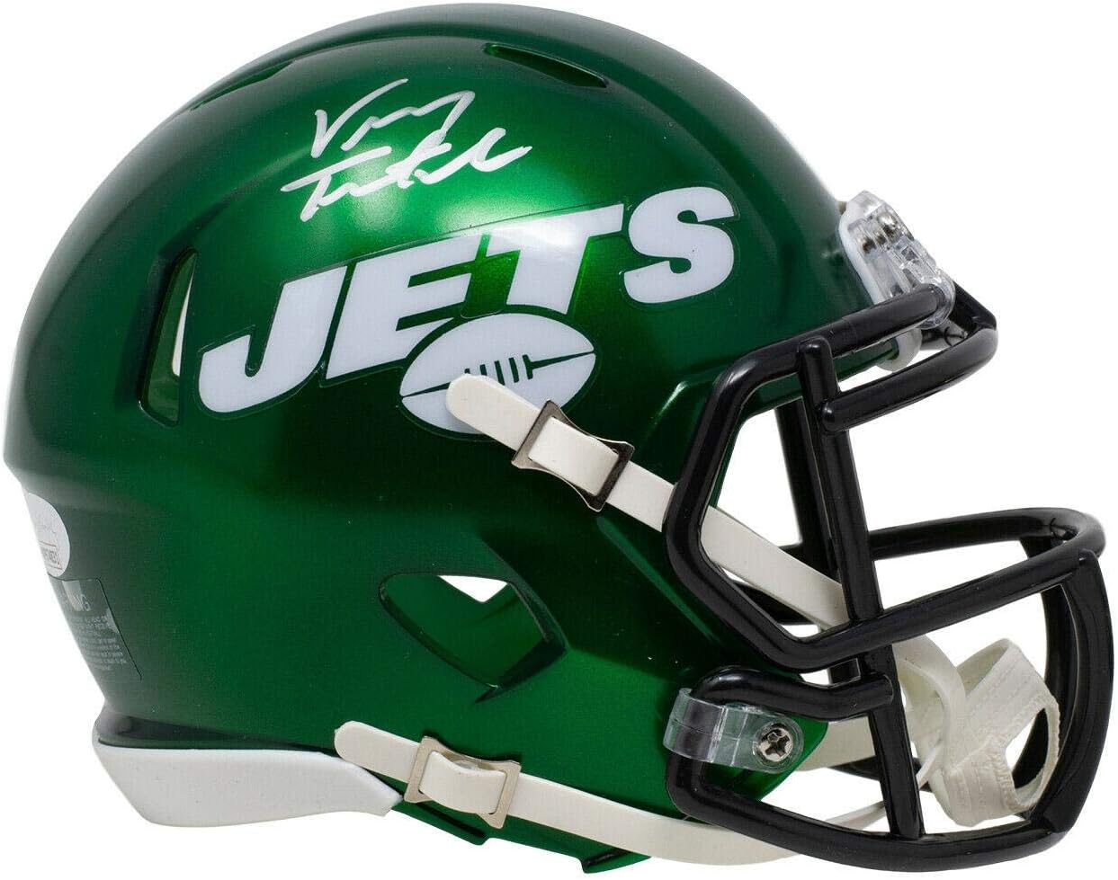 Vinny Testaverde Signed New York Jets Mini Green Speed