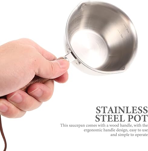 Miniatura 3 de Luxshiny Sartén antiadherente para salsas salchichas con boquillas para verter mantequilla calentador de leche olla de fusión apta para lavavajillas