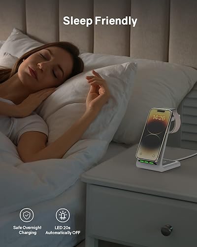 Miniatura 6 de CIYOYO Cargador inalámbrico, base de carga inalámbrica para iPhone 15 14 13 12 11 Pro Max XS XR X 8, Apple Watch 9876SE5432, Airpods 32Pro