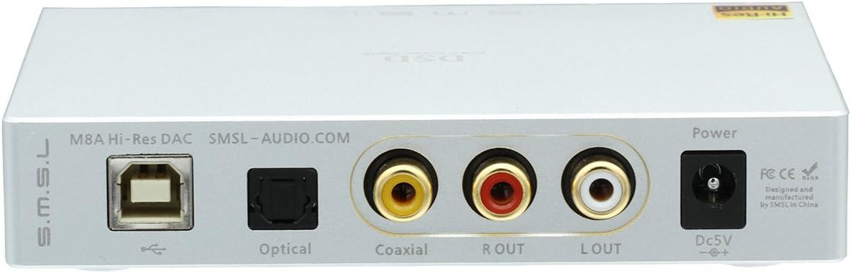 Rear view of S.M.S.L M8A DAC