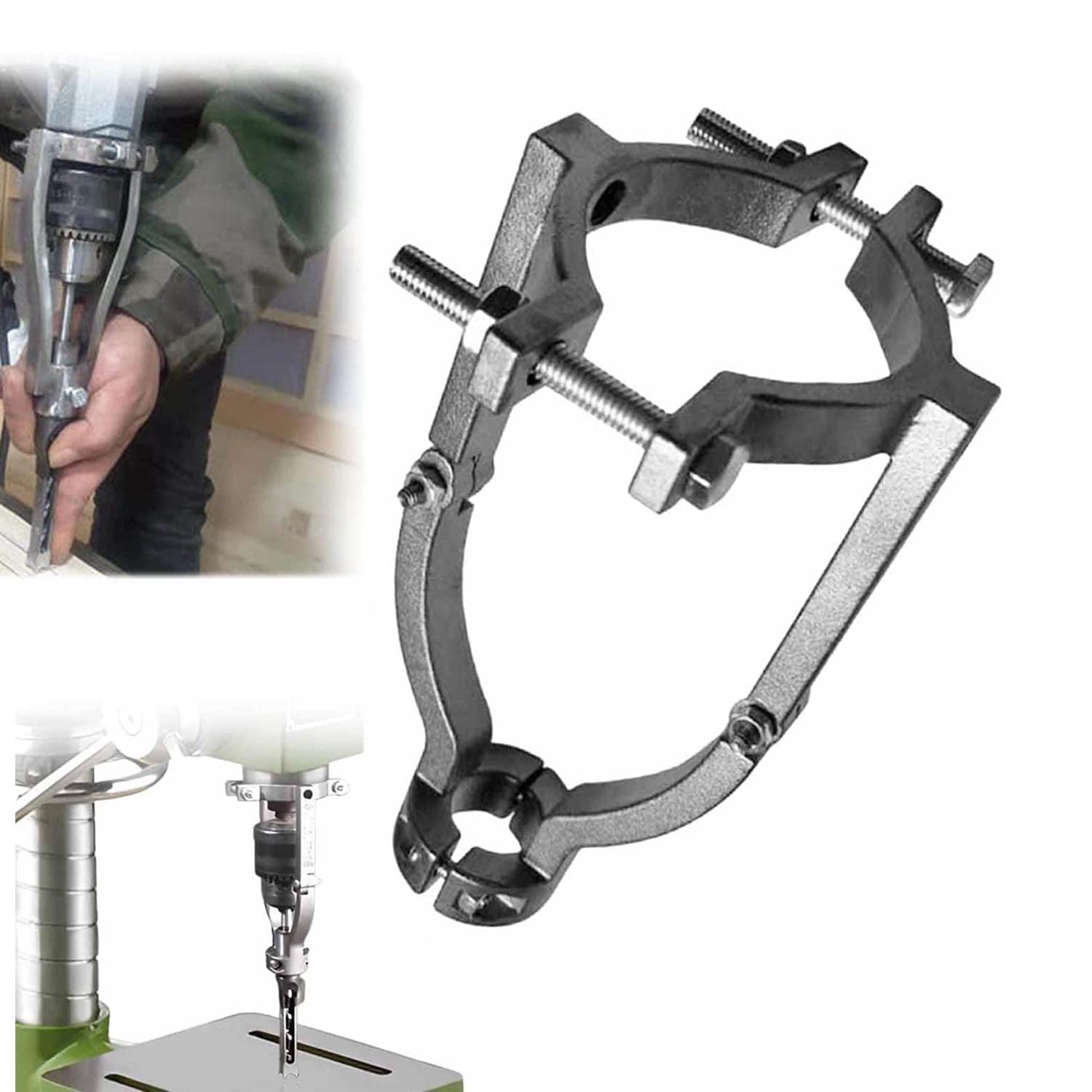 Square Hole Drill Fixing Bracket, Square Hole Drill Bit Adapter Set