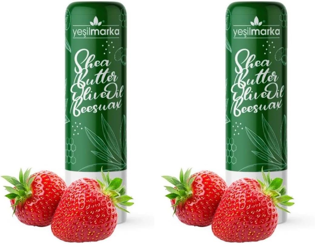Yeşilmarka Natural Lipbalm - Strawberry Dudak Balmı 2li paket