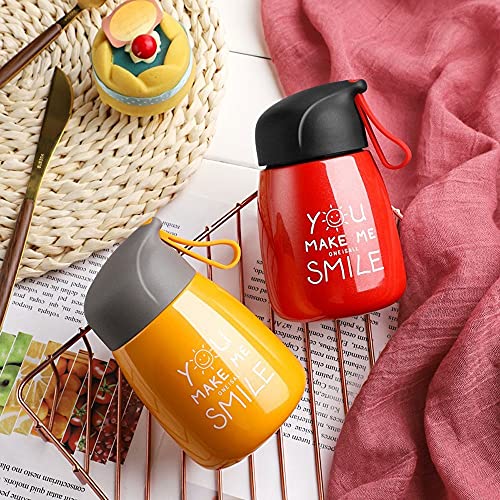 Xwozydr Thermos Bottle Stainless Steel Cute Thermal Water Bottles Vacuum Flask Leakproof Portable Belly Cups 320Ml For Kids Girls. (Color : A) #TOP4