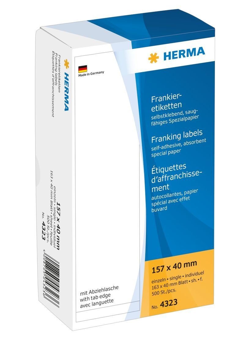 Frankieretiketten 163x40mm ws HERMA 4323