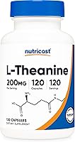 Vista 1 de Nutricost L-teanina 200 mg, 120 Cápsulas - Doble Fuerza