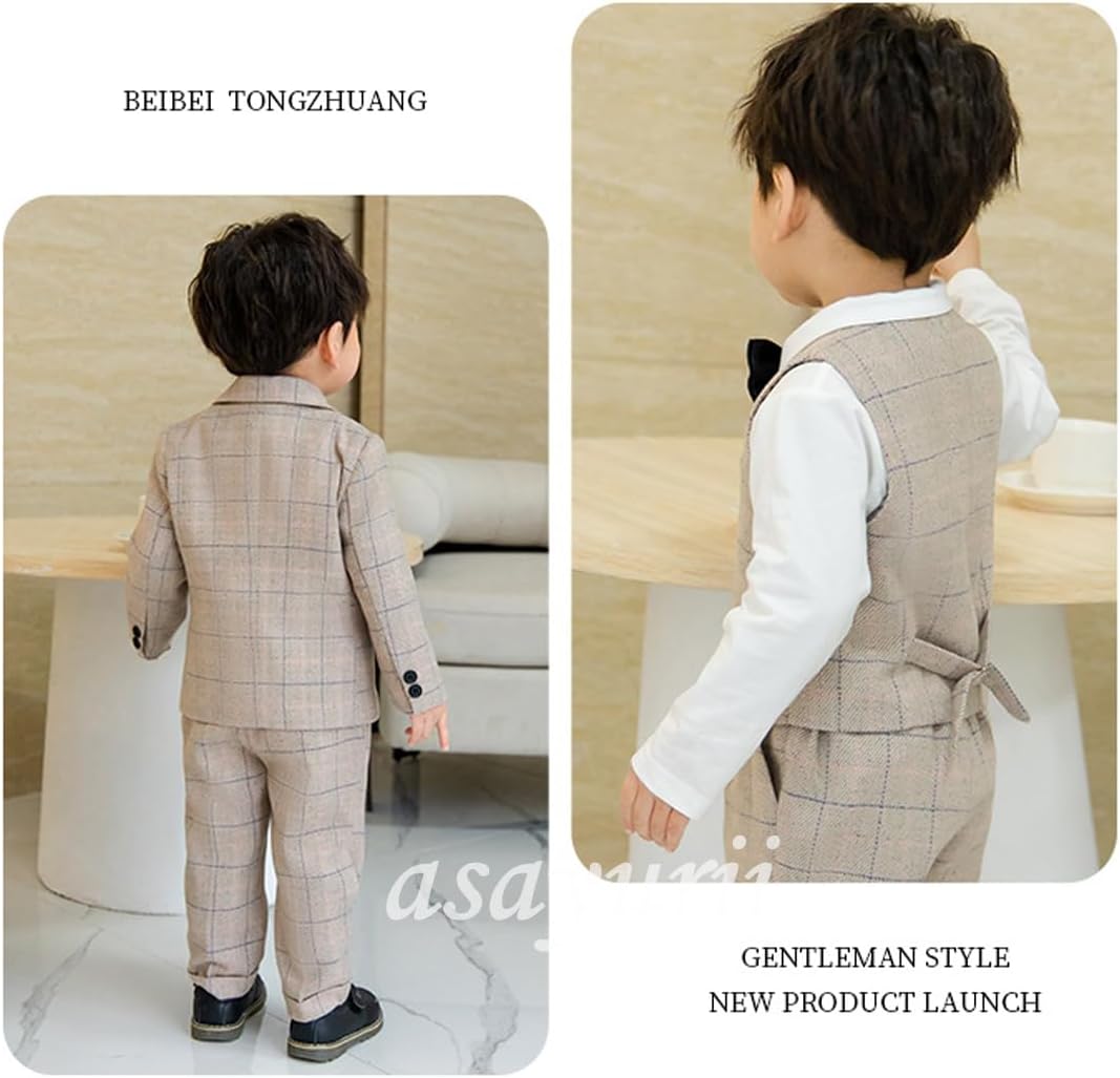 未使用 5歳男の子七五三袴単品くすみブラウン小物付き110cm前後 七五三