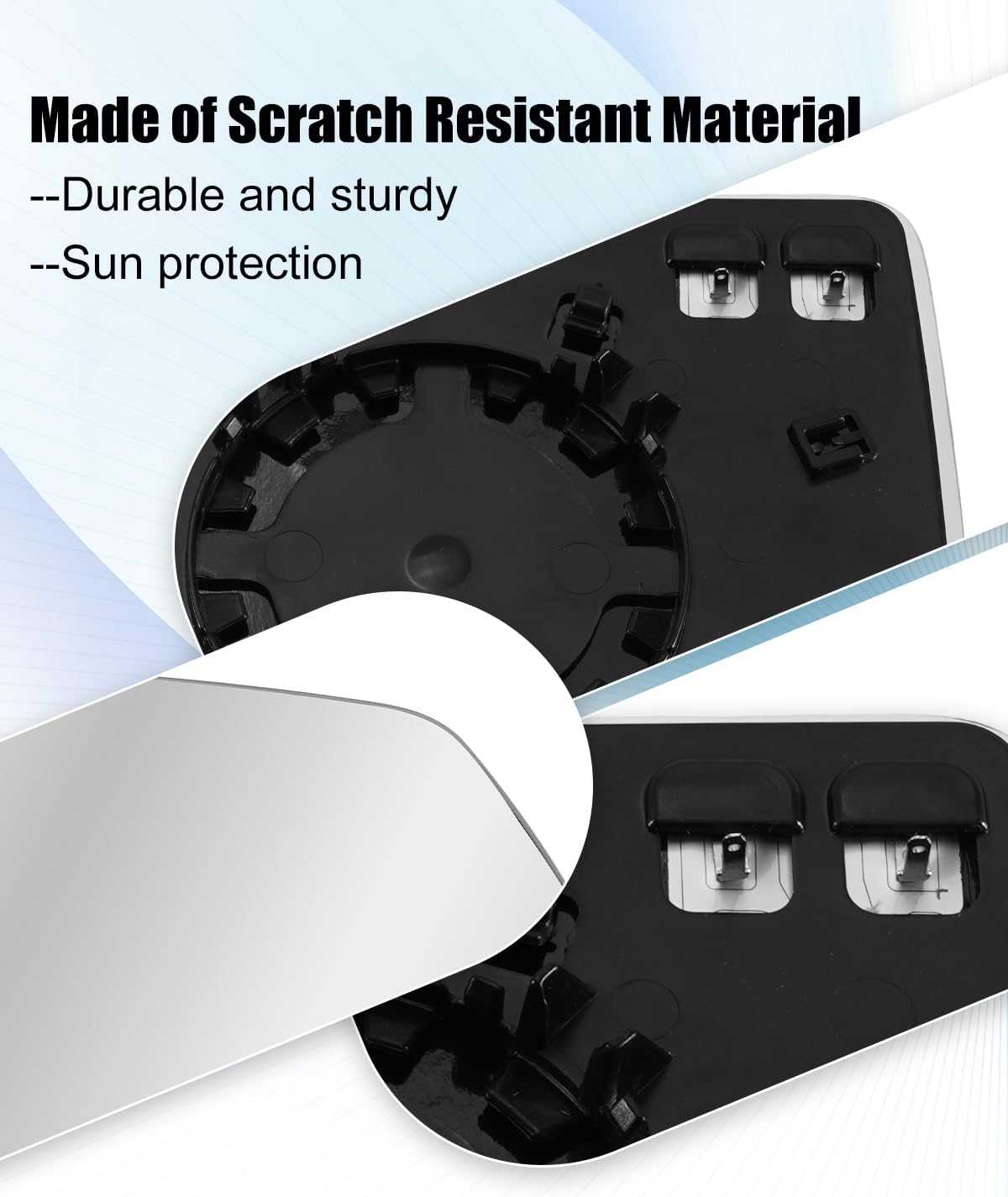 Heated Driver Side Mirror Glass Fit for Chevy Suburban Tahoe Silverado EV Yukon XL Cadillac Escalade ESV 2021-2025 Replace 84642720 84315164 GM1324216 4837H, Left