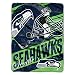 NFL Seattle Seahawks "Deep Slant" Micro-Raschel Throw, Blue, 46 x 60-Inch