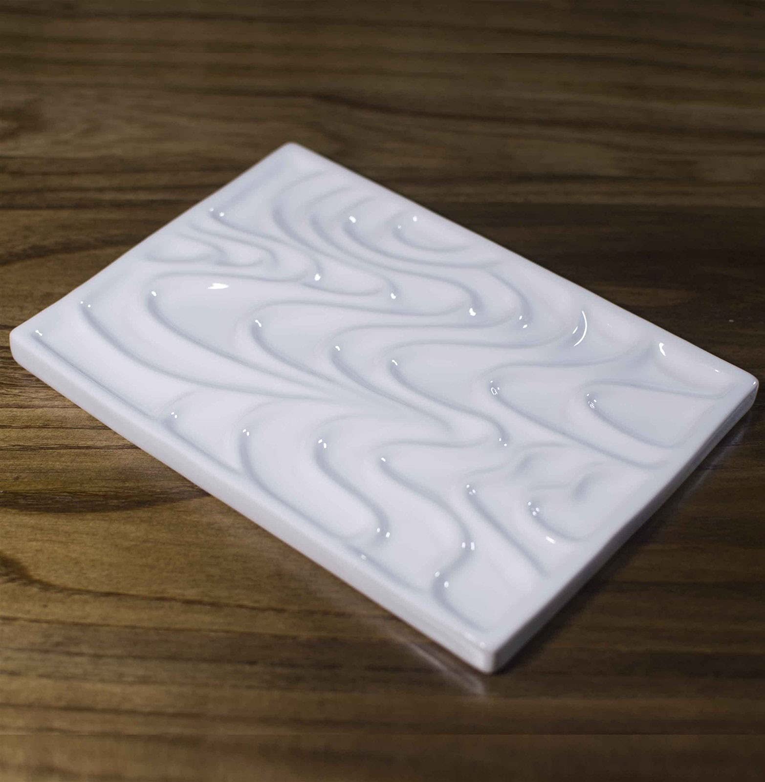 ApuaVireo&Co Paleta farb ceramicznych, paleta akwareli, paleta porcelany, paleta kolorów prostokątnych do akwareli, gwaszu, oleju, tempery(15 * 10.8cm)