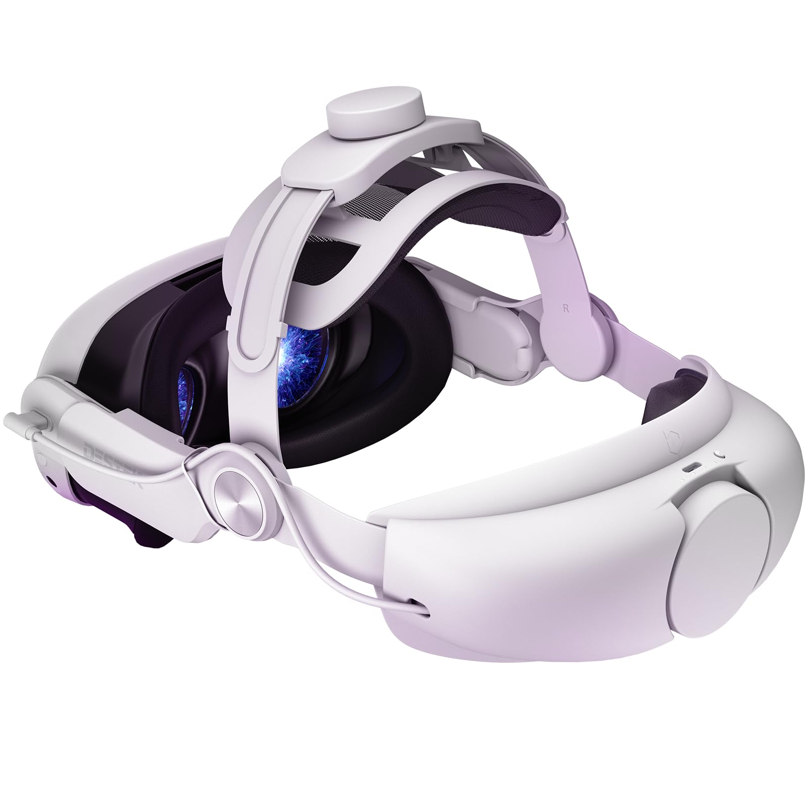DESTEK QH4 7000mAh 30W Ultra-Fast Charging Comfort Battery Head Strap Compatible with Meta Quest 3/Quest 3S – Pressure-Free Weight Balance and Multi-Angle Adjustment for Enhanced Support