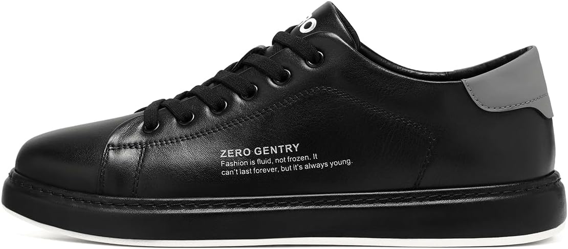 ZRO Men's Handmade Stitching Premium Top Layer Cowhide American Street Fashion Art Board Shoes Low-Top Tie Soft Leather Casual Sneakers - Image 6