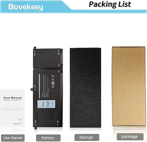 Miniatura 8 de 53Wh H5CKD - Batería de repuesto de 15 V para plata 5300 5301 5401 5402 5408 5409 5501 5502 5508 5509 Dell Inspiron 5400 5406 7405 7300 7306 7509