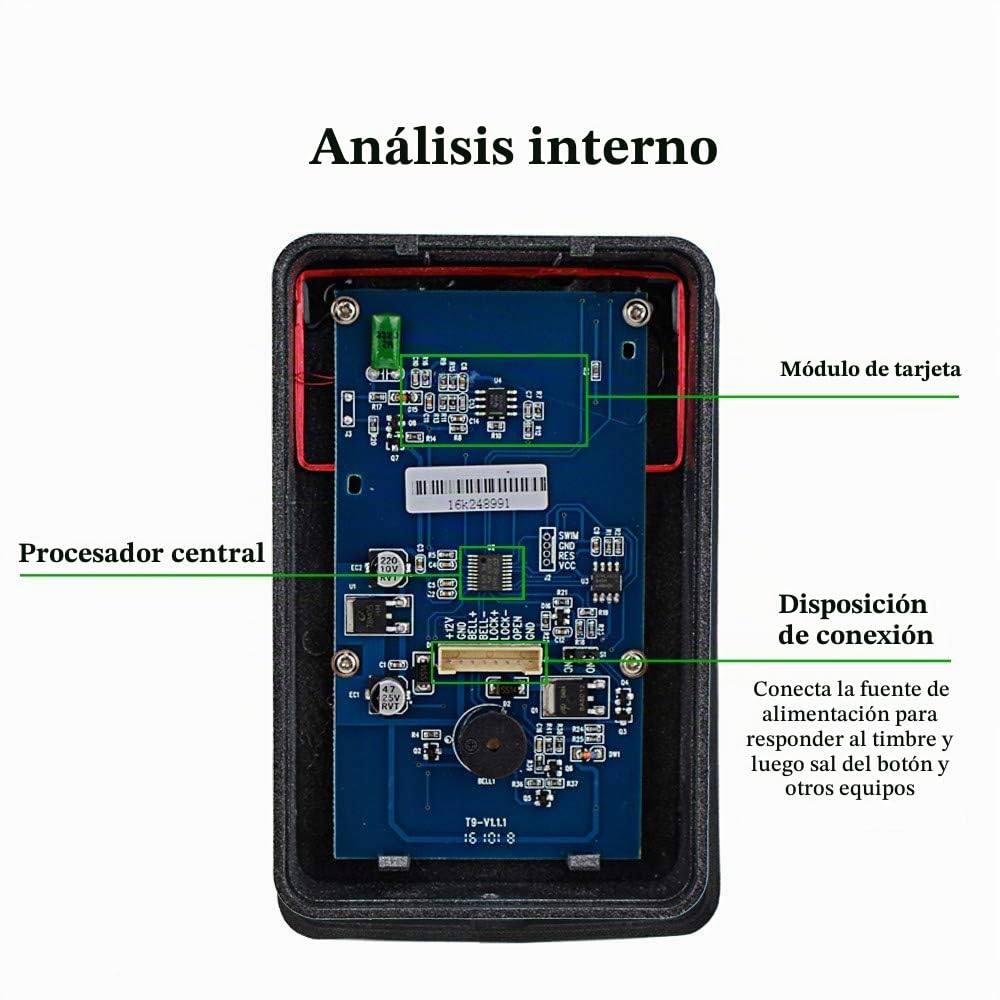 KDL Kit de Sistema de Control de Acceso RFID Completo Teclado autónomo con NO Tipo de Cerradura eléctrica Strike, DC12V / 3A Fuente de alimentación, Interruptor de Salida de Puerta, 10pcs Llaves RFID