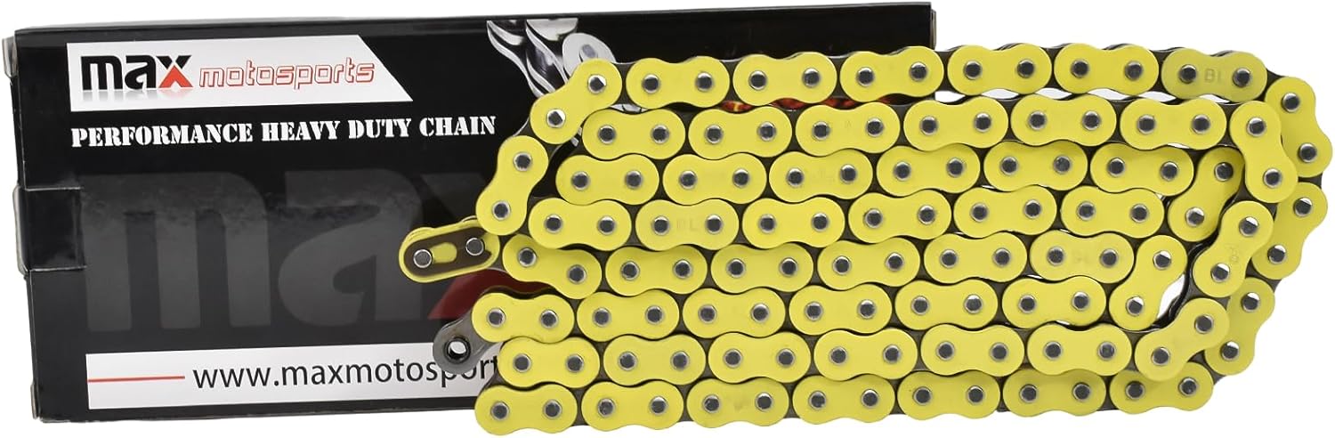 Max Motosports 530 Pitch 110 Links Yellow O-Ring Chain Replacement for Honda VFR800FI VFR800F Interceptor 2002 2003 2004 2005 2006 2007 2008 2009 2010 2011 2012 2013