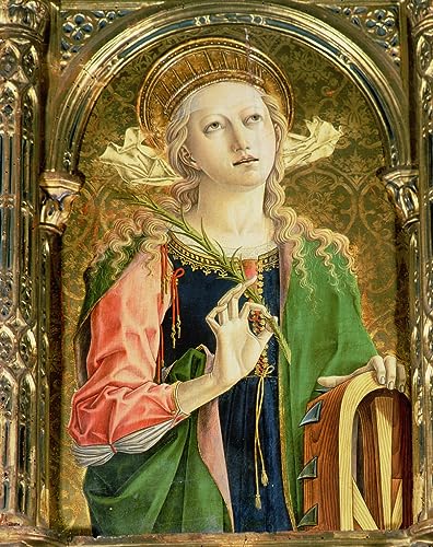 Portrait Sainte Catherine d'Alexandrie Carlo Crivelli affiche toile art émotionnel 60x90cm