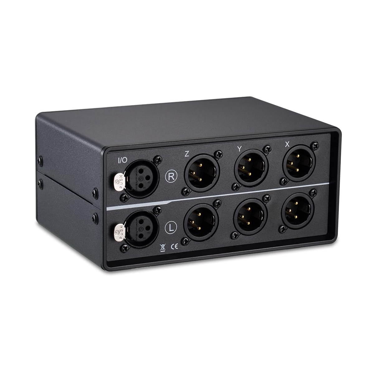 DoukAudio XLR - Conmutador de audio 1 en 3 salidas: Selector pasivo equilibrado estéreo para comparación de múltiples fuentes, aluminio blindado chapado en oro, estudio HiFi Audiófilo