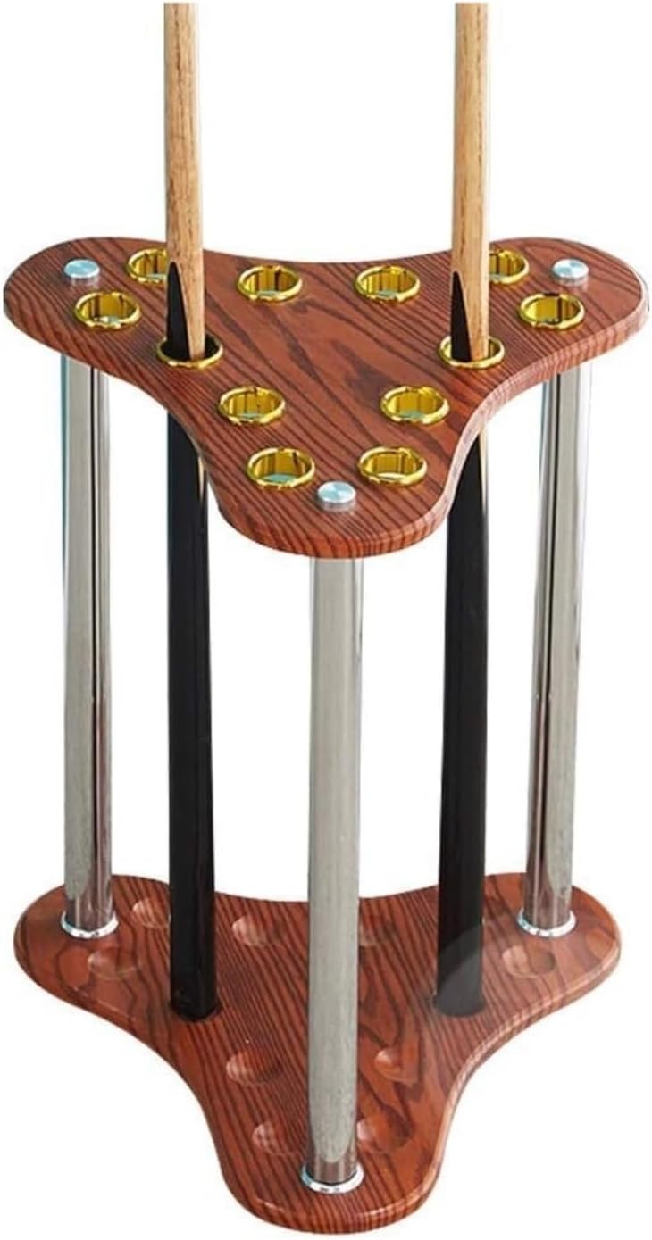 Pool Stick Holder Pool Cue Rack Cue Clip Holder Holds 12 Cues Rooms Floor Stand Billiard Table Accessories Pool Table Accessories(Black)
