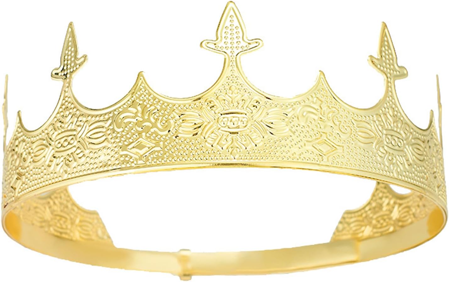King Crown for Men Medieval Wedding, Royal Crown Accessories for Boy, Crown Hair Jewelry, Metal Big Tiaras For Wedding Prom Party, Halloween, Christmas Gifts, 1, Gold