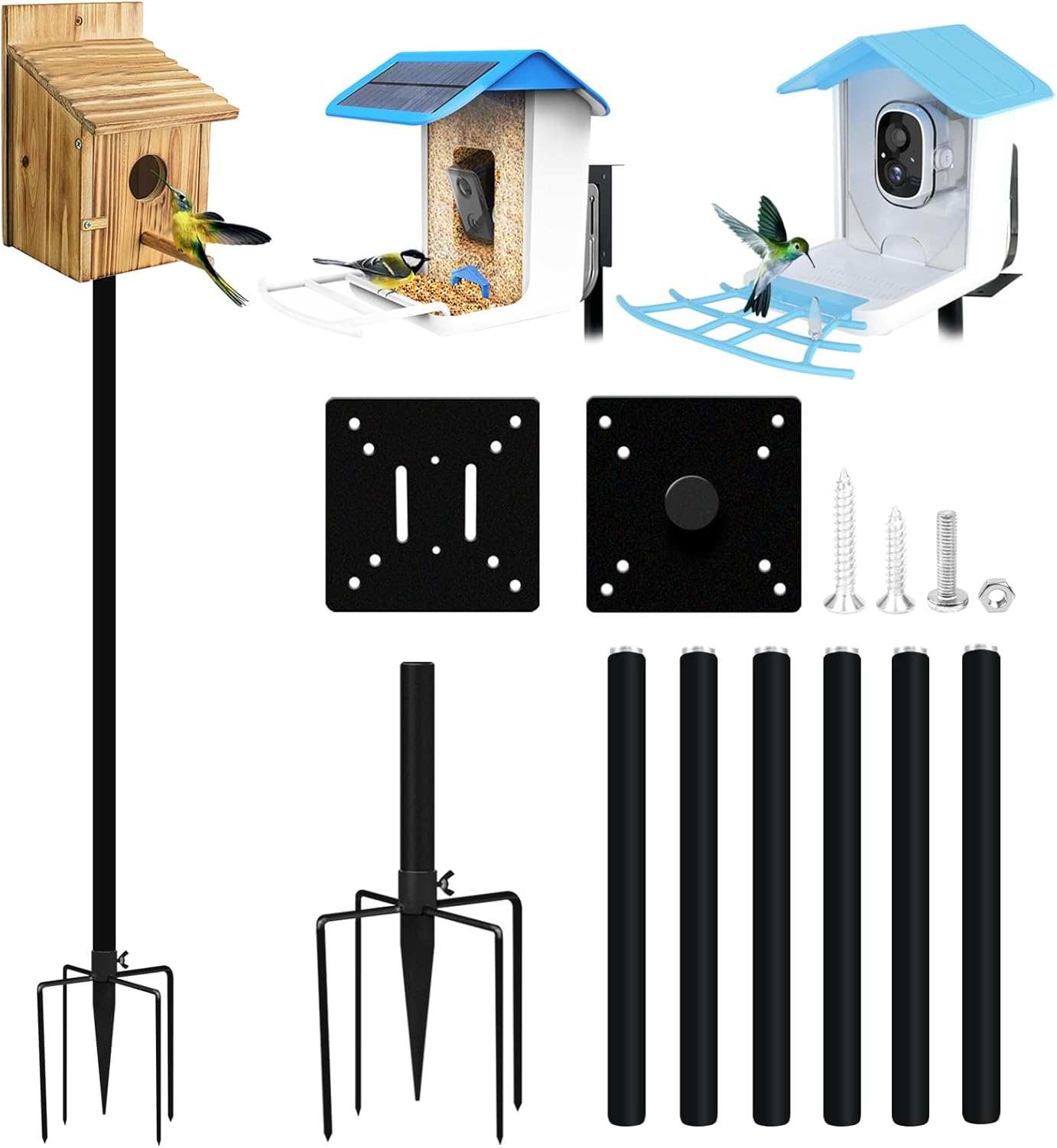 80 Inch Smart Bird House Pole, Bird House Poles Mount Kit