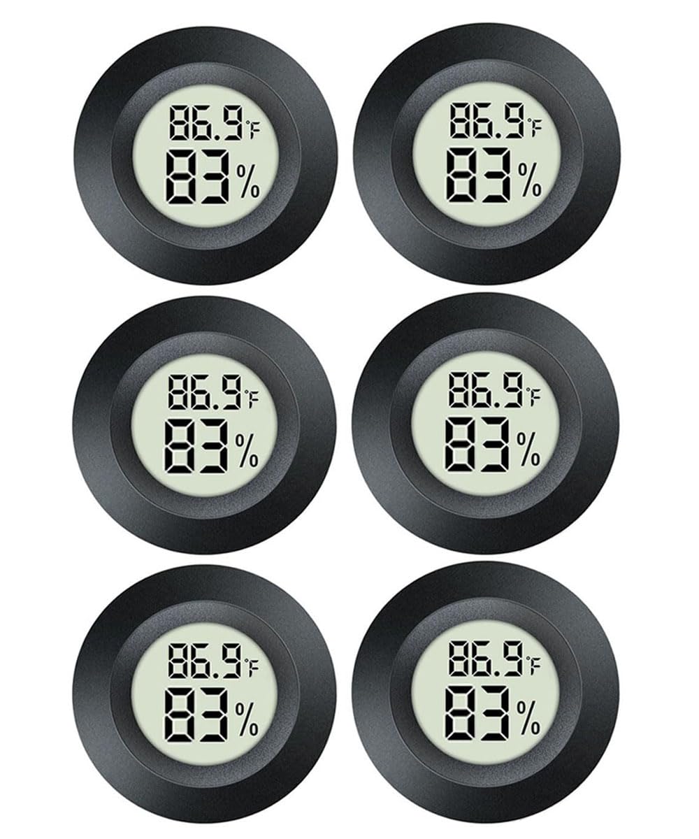 JEDEW 6 Pack Indoor Hygrometer Thermometer Digital Humidity Meter ℉/ ℃