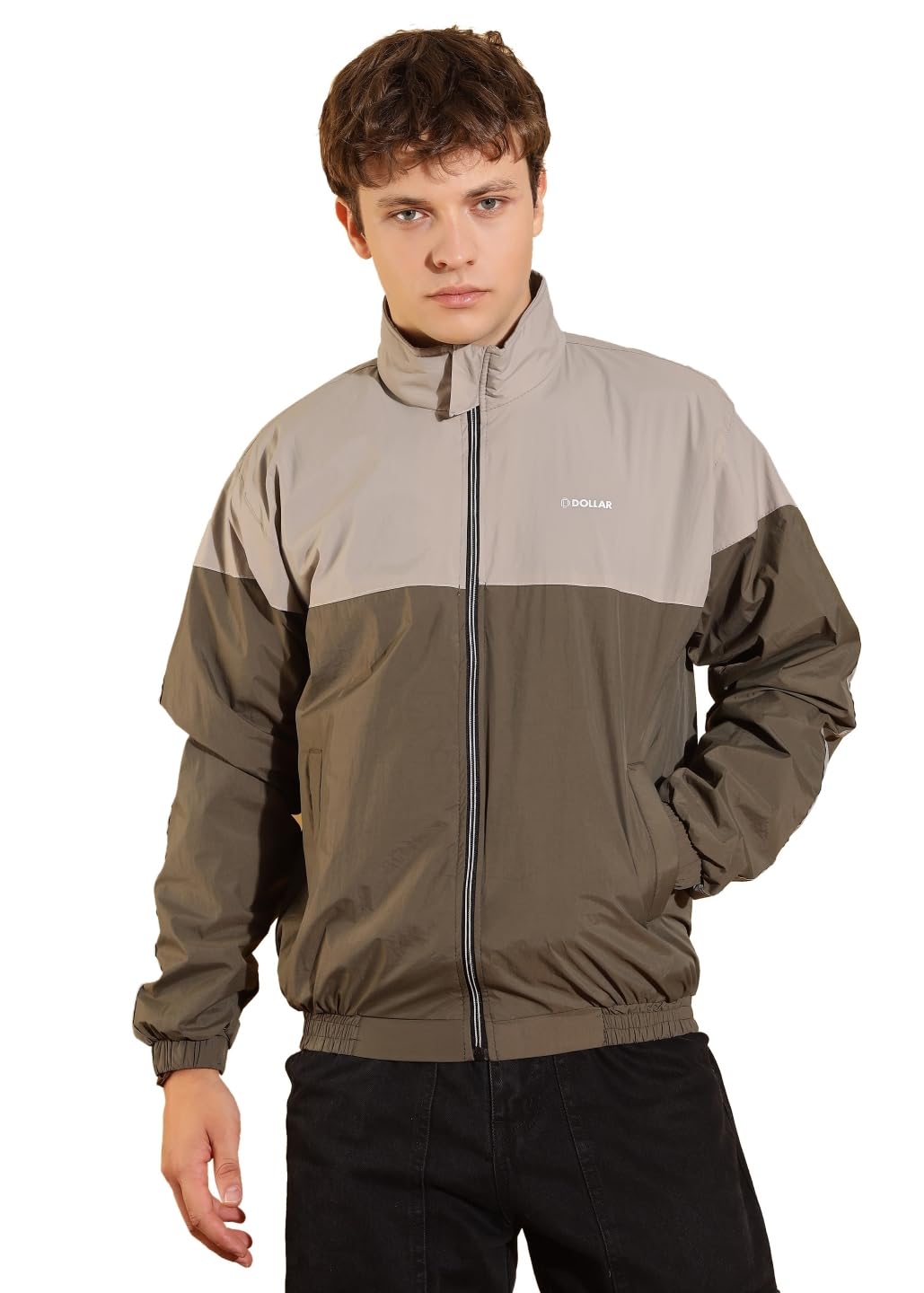 dollar Men's Polyester Colourblock Windcheater Jacket With Side Pockets-picture-47