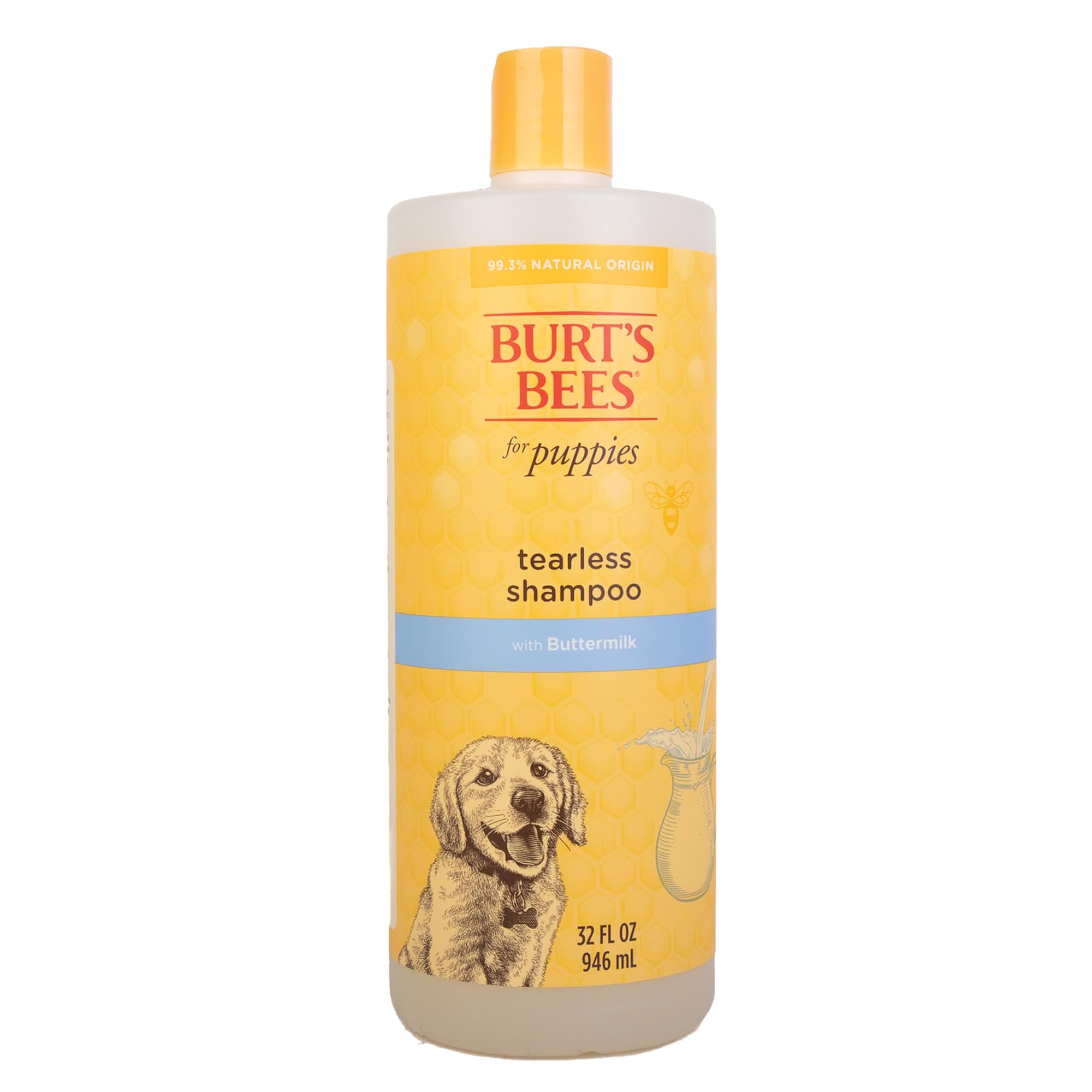 BURT'S BEES FOR PETSTearless Puppy Shampoo with Buttermilk, 95% Natural Origin Formulas, Shampoo for Puppies - Gentle Dog and Puppy Shampoo Tear Free, Best Puppy Shampoo Tearless, 32 oz