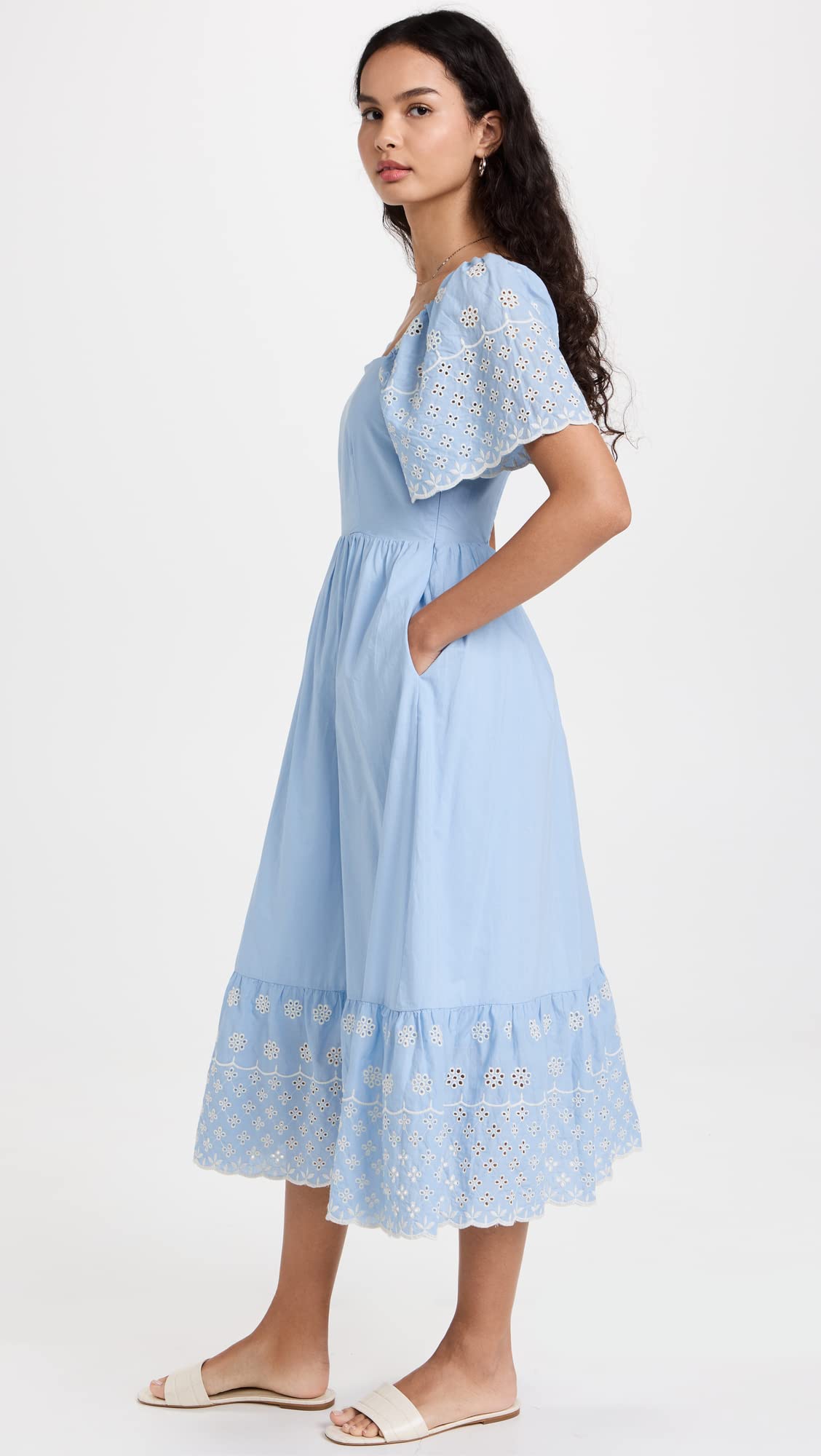 english factory embroidered lace midi dress Embroidered Lace Midi Dress – English Factory