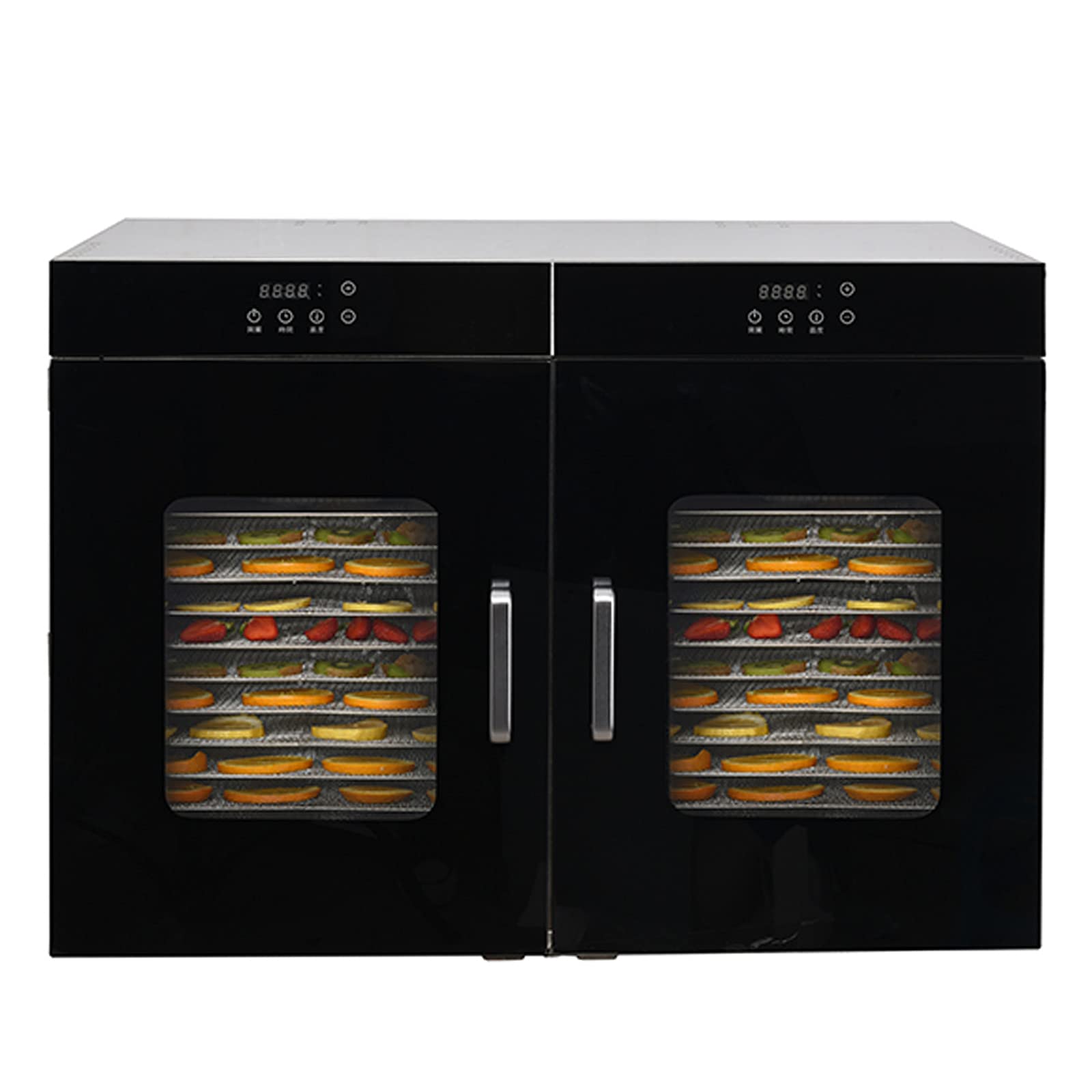 Commercial 32 Tray Countertop Food Dehydrator Machine - Stainless Steel Frame, Timer & Temperature Control, Double Insulation Layer - Food Dryer preserver for Dried Fruit, Jerky, Vegetable