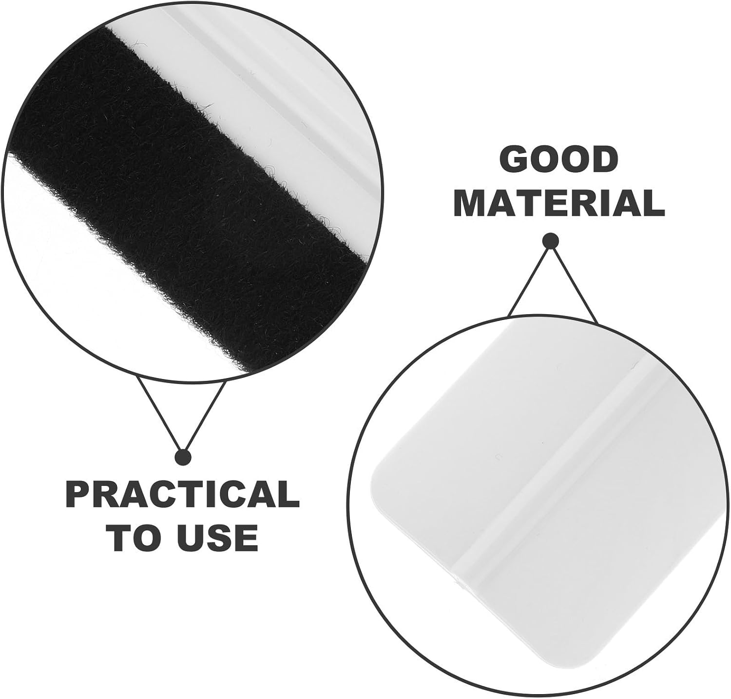 2pcs White Plastic Squeegee for Window Tint and Wallpaper Application, Film Squeegee Tool for DIY Projects and Home Decor, Vinyl Wrap Applicator for Car Detailing