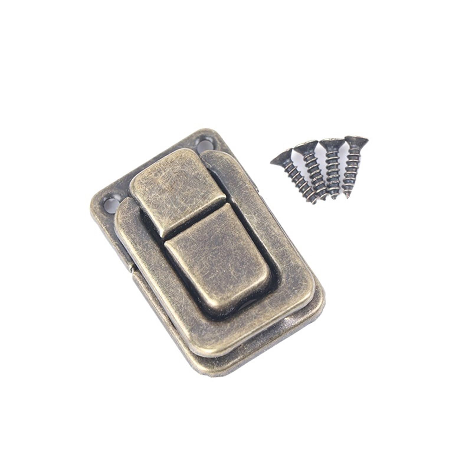 Zwcshuu Bronze Padlock Latch Antique Box Hasps Iron Lock Catch Latches For Jewelry Chest Suitcase Buckle Clip Clasp Vintage Hardware(Bronze)