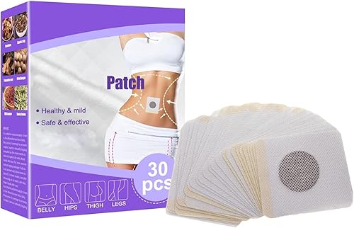 Parche para el vientre, 30 parches reafirmantes para contornos tonificantes, parches a prueba de sudor, calcomanías impermeables para mujeres y