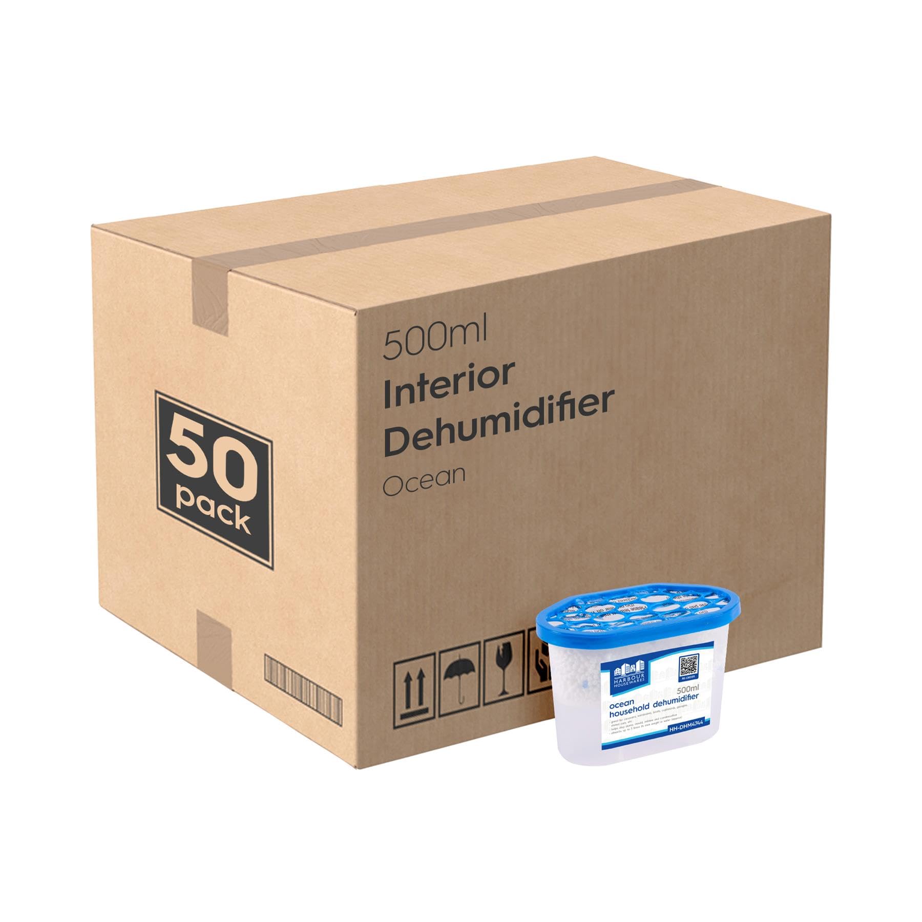 Harbour Housewares Dehumidifiers - 500ml - Blue - Pack of 50
